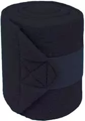 Partrade Polo Fleece Bandages, 9 ft., 4-Pack, Black