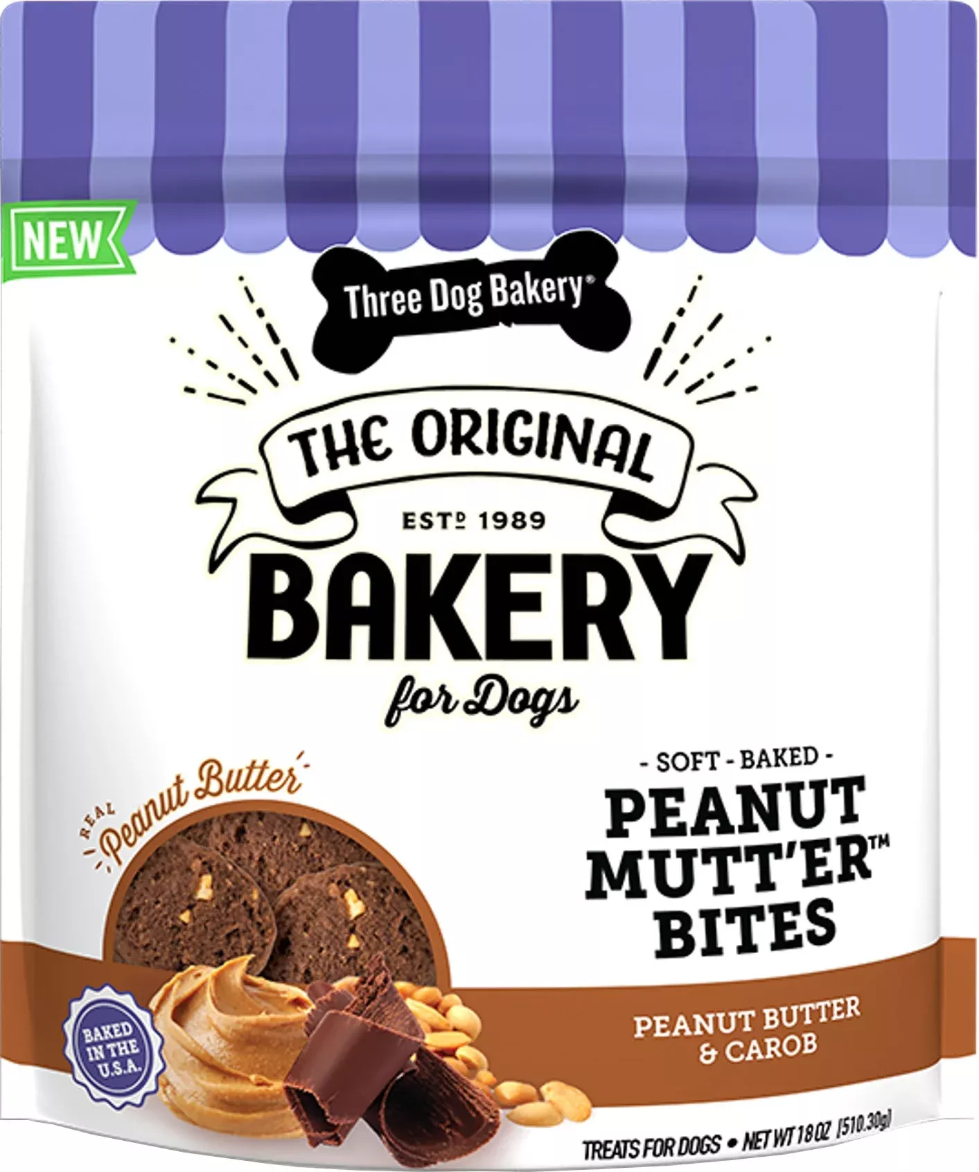 Peanut Mutter Bites Soft-Baked Cookies, Carob/Peanut Butter, 18 oz