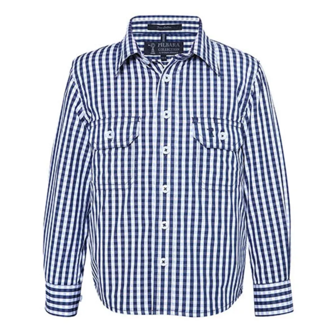 Pilbara Childrens Check Long Sleeve Shirt