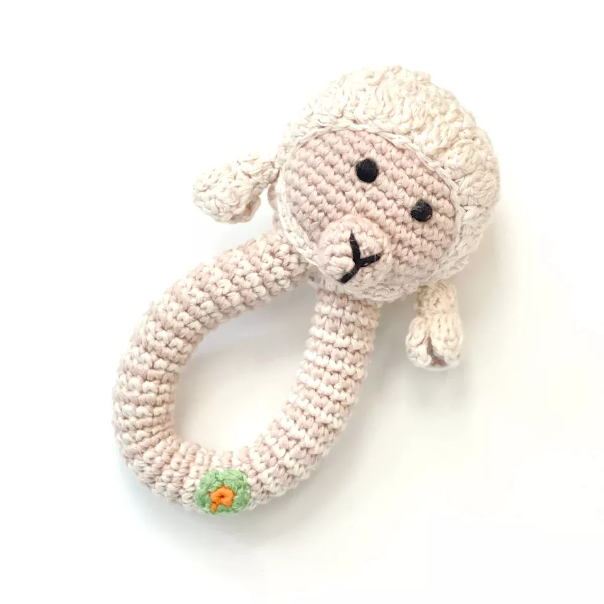 Plush Lamb Baby Ring Toy