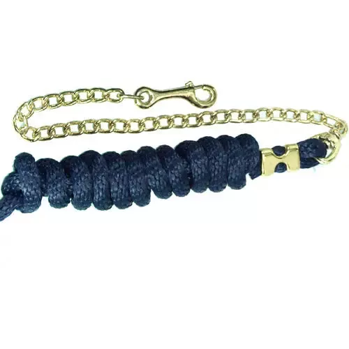 Poly Lead Rope with 24" Brass Plated Chain
