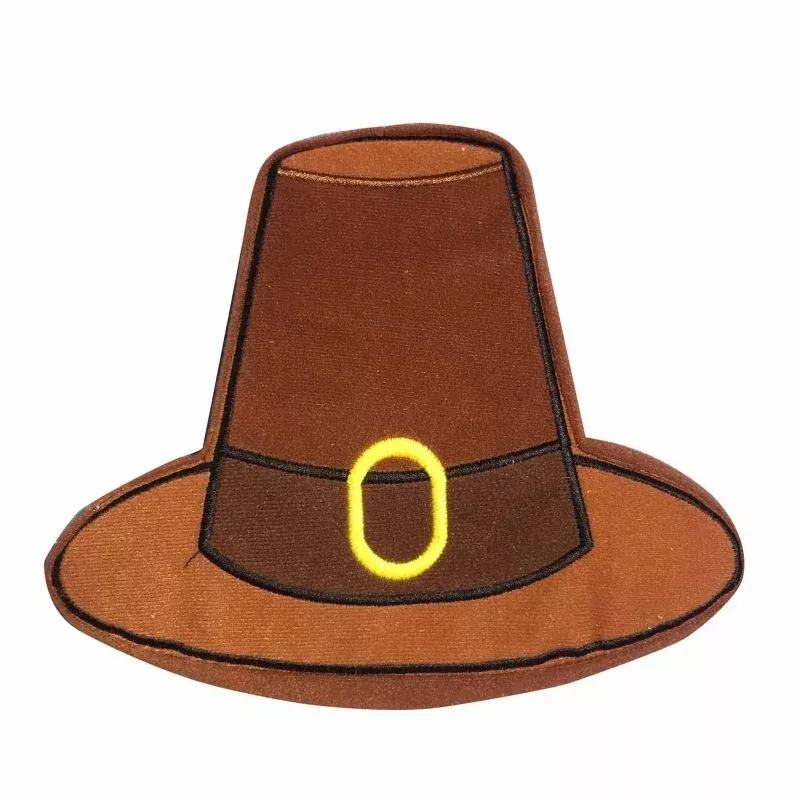 Pridebites Pilgrim Hat Plush Dog Toy