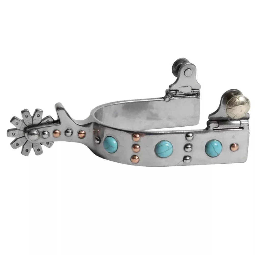 Professional's Choice 1" Turquoise Dot Spur