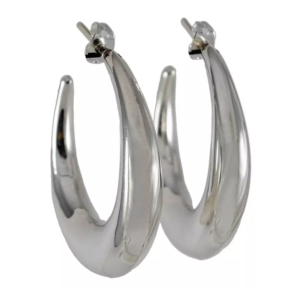 Puffy Sterling Hoops