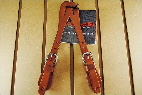 Regular Oil Circle Y Single Ply Leather Men Spur Strap