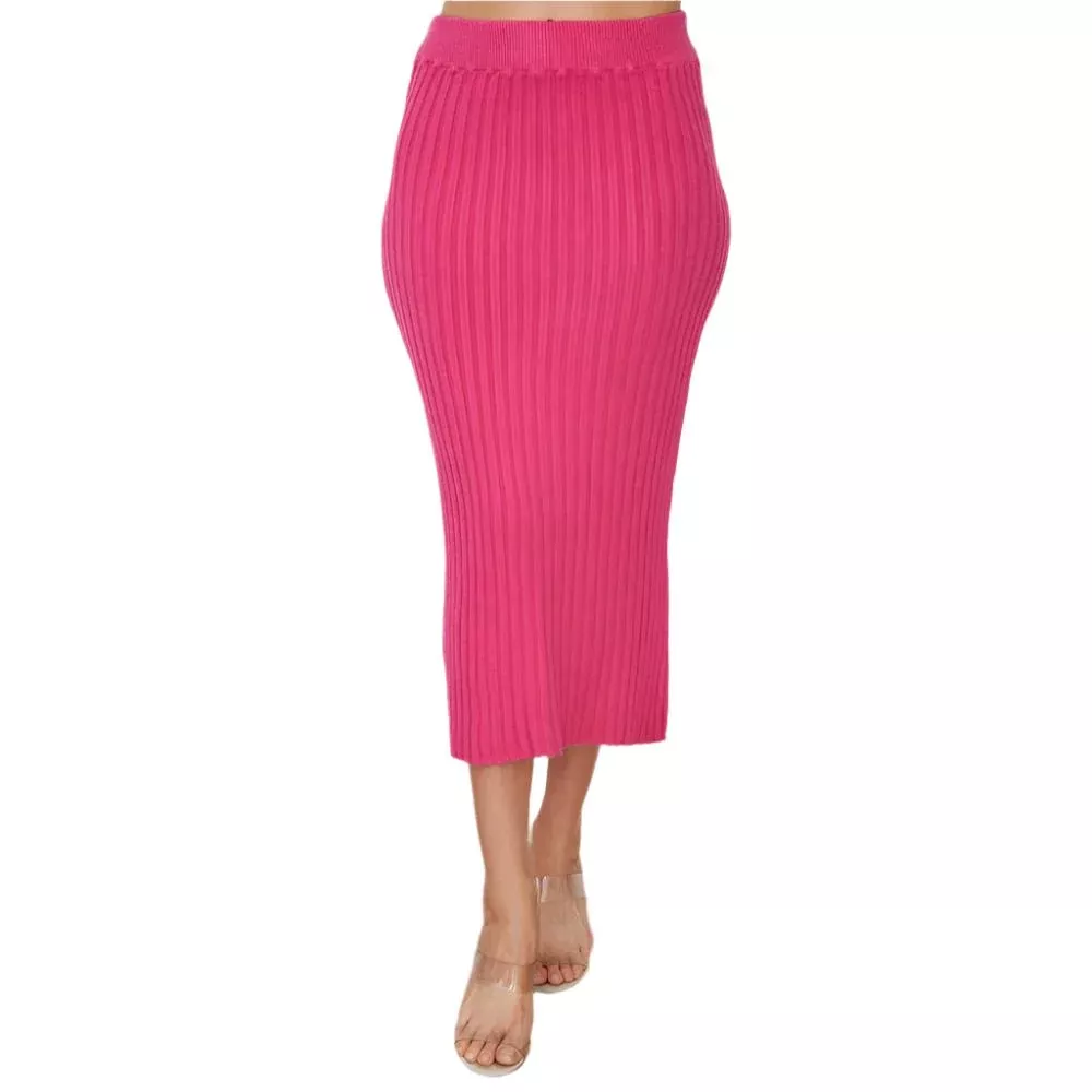 Ribbed Knit Pencil Skirt - FINAL SALE