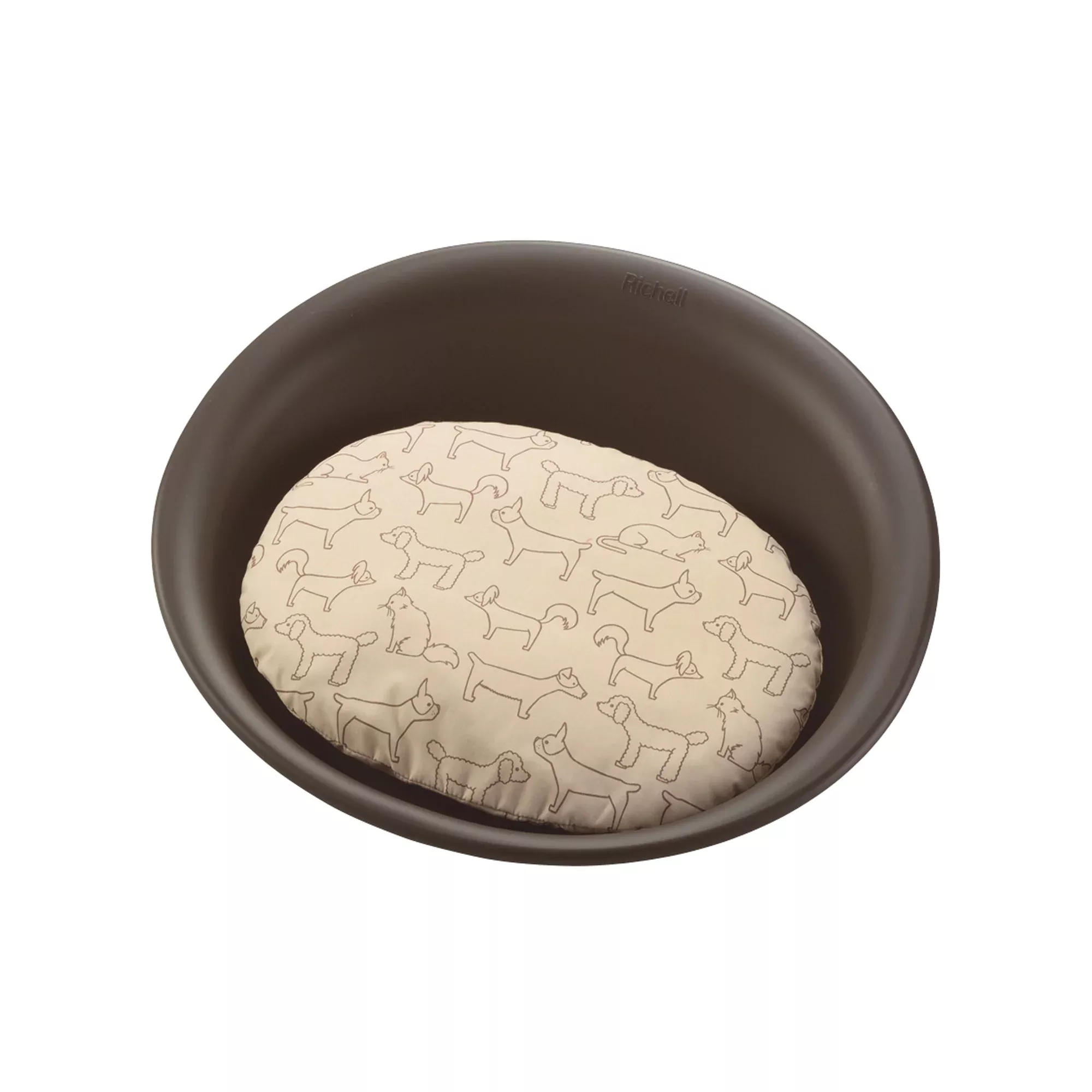 Richell Oval Plastic Pet Bed