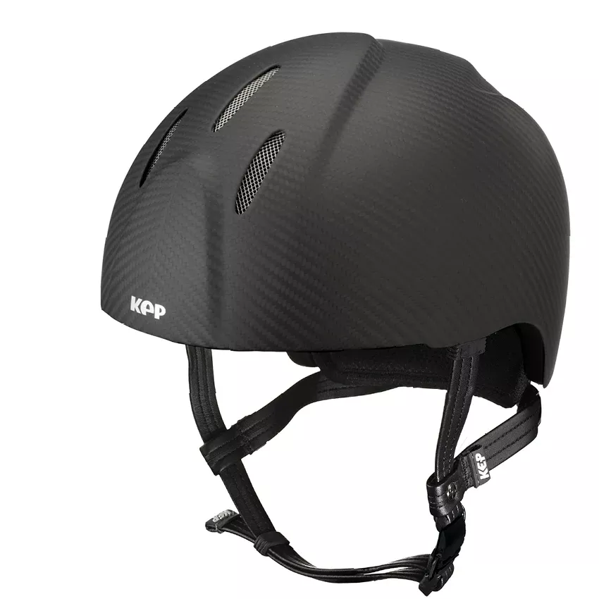 Riding Helmet Carbon E-Light Jockey Matt Naked