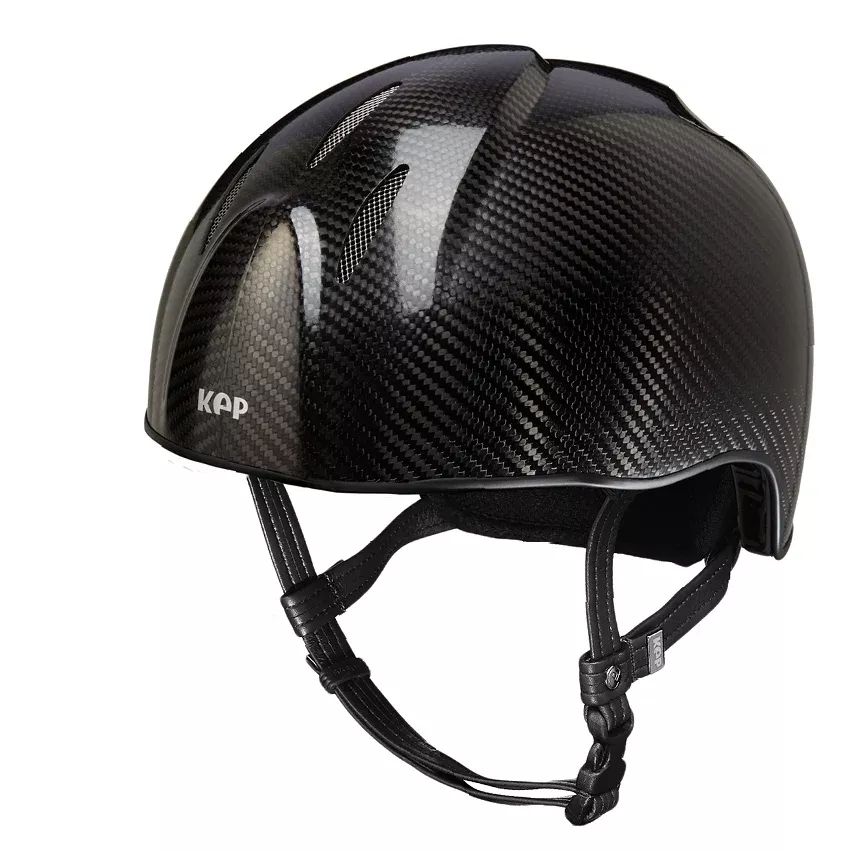 Riding Helmet Carbon E-Light Jockey Shine Naked