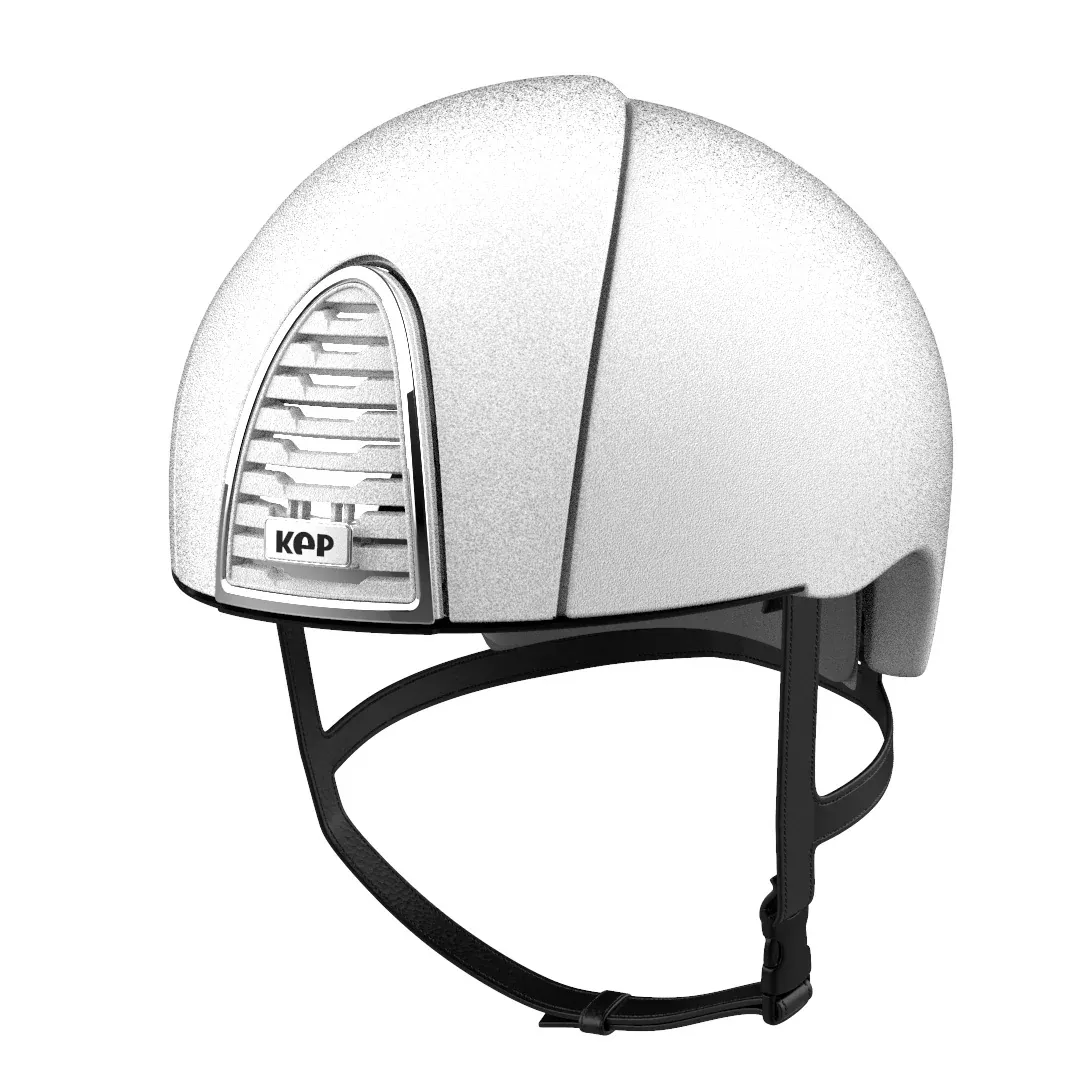 Riding Helmet Cromo 2.0 Jockey Textured White