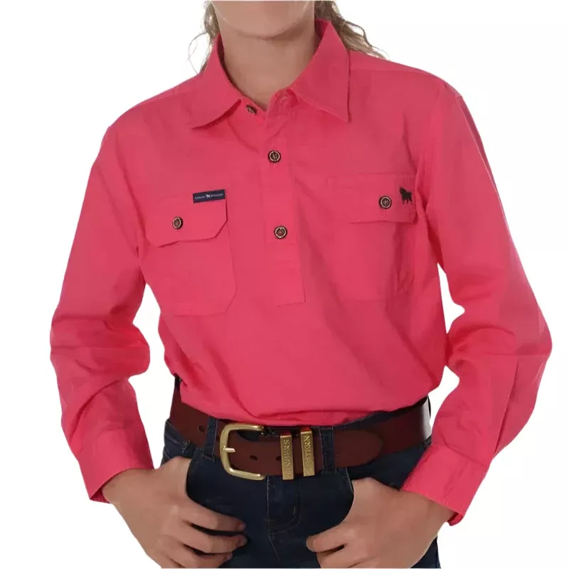 Ringers Western Kids Ord River Half Button Work Shirt