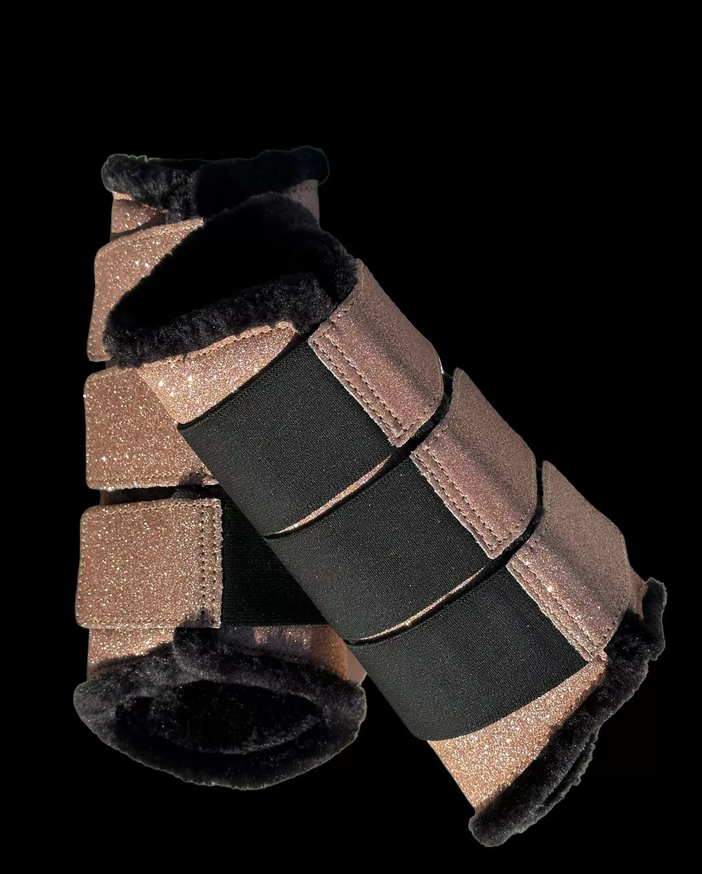 Ritzy EQ Rose Gold Glitter Tendon Boots