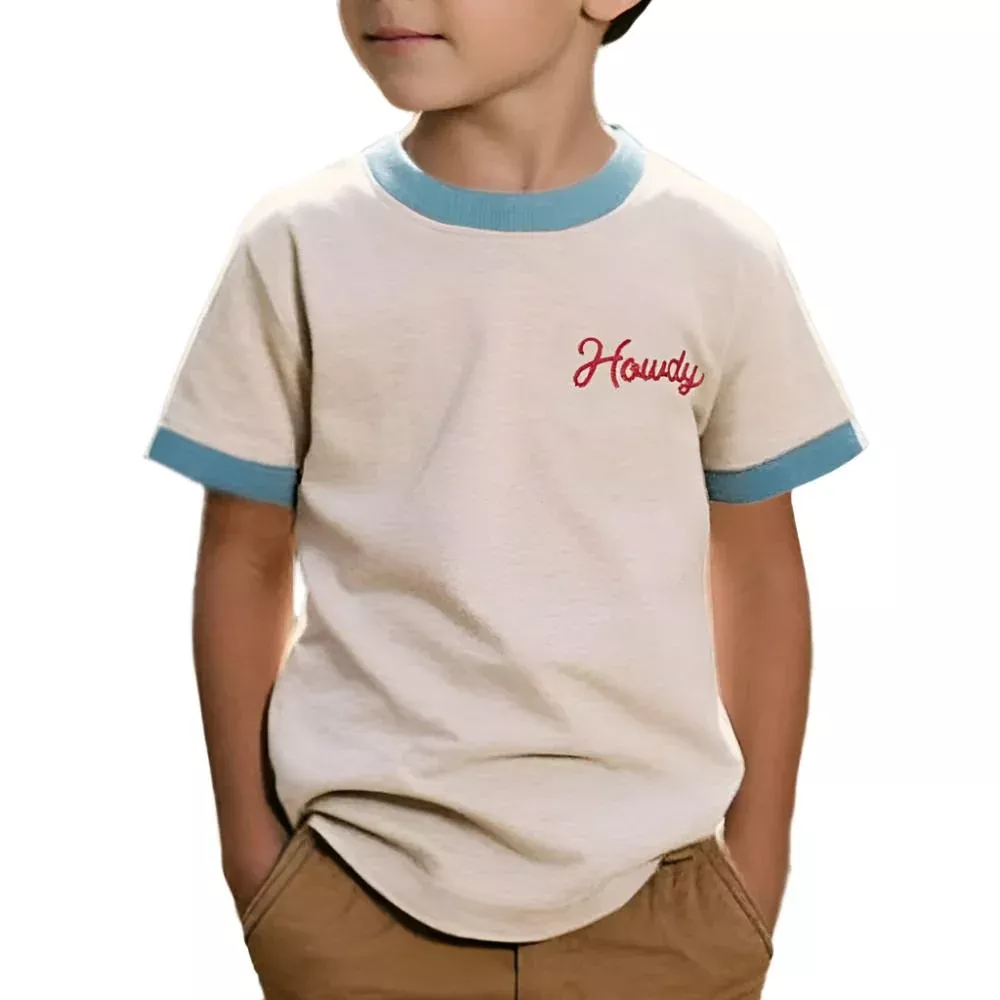 River Road Toddler "Howdy" Vintage Ringer Tee