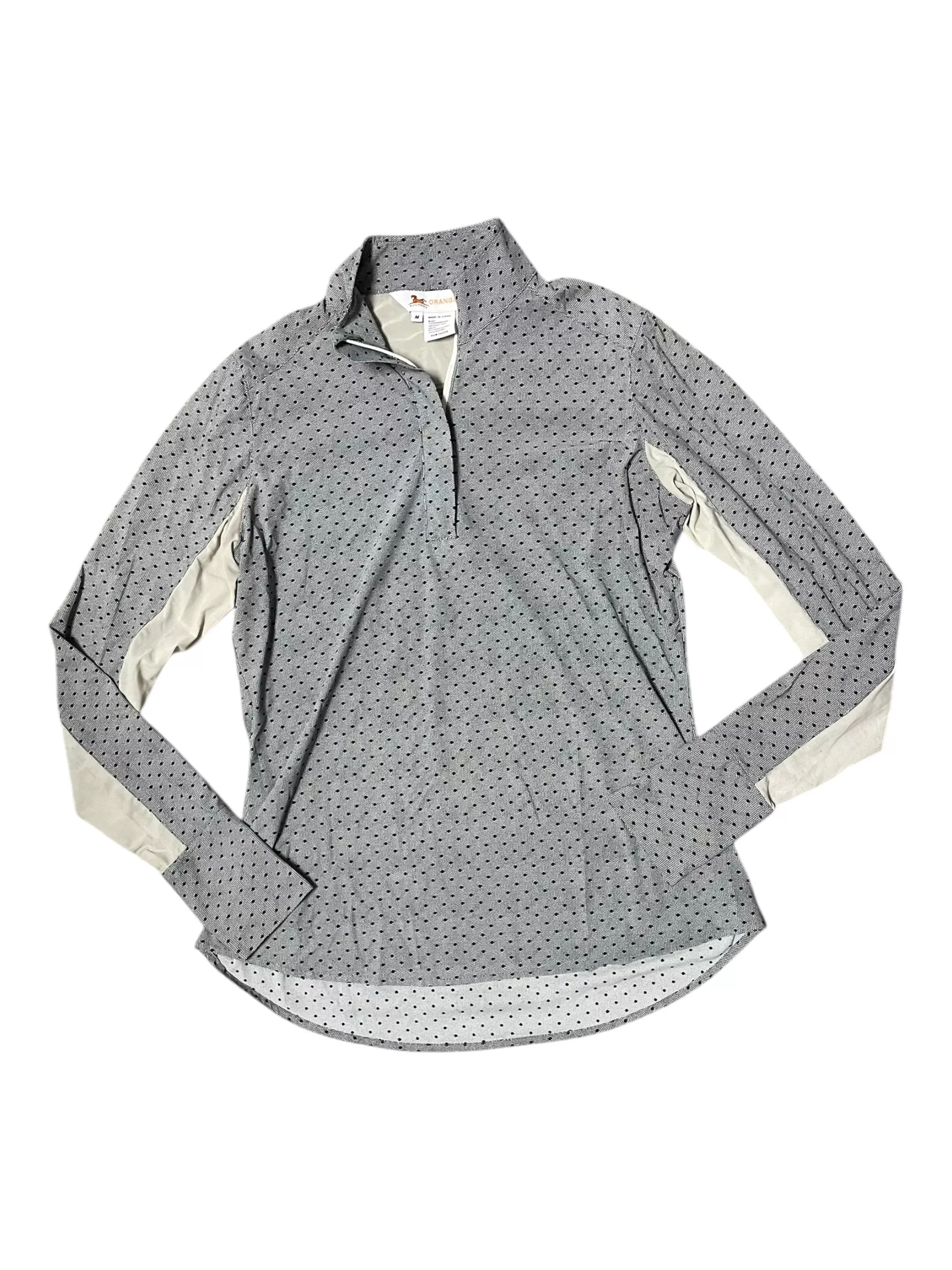 RJ Classics Sun Shirt - Gray/Black Polka Dot - M - USED