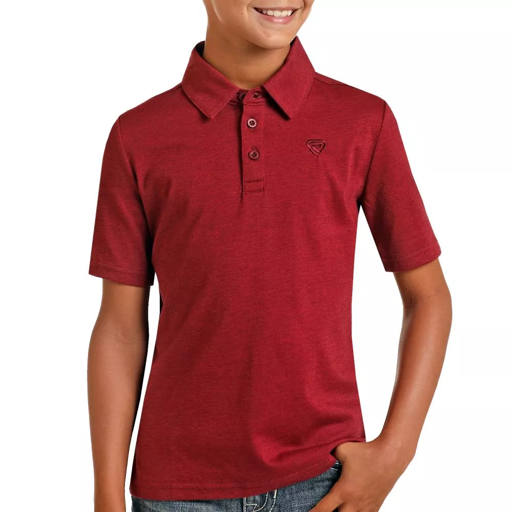 Rock & Roll Denim Boy's Micro Stripe Polo