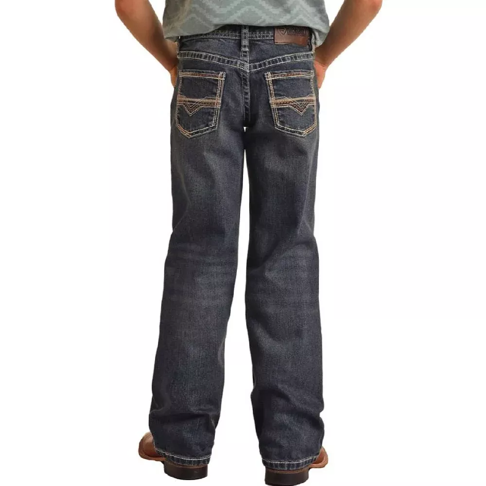 Rock & Roll Denim Boy's Rope Stitch Bootcut Jean