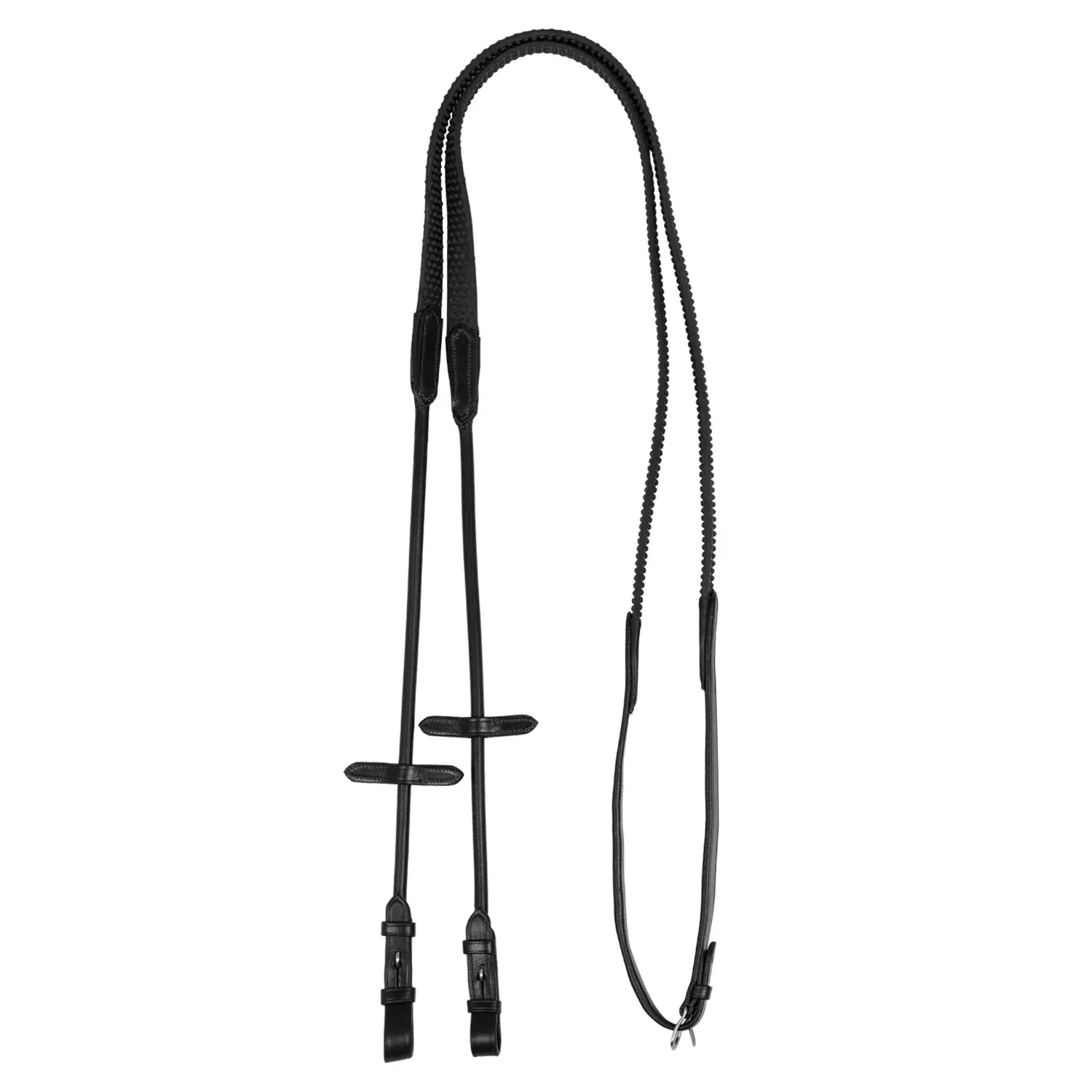 Rolled Leather Dotted Rubber Reins