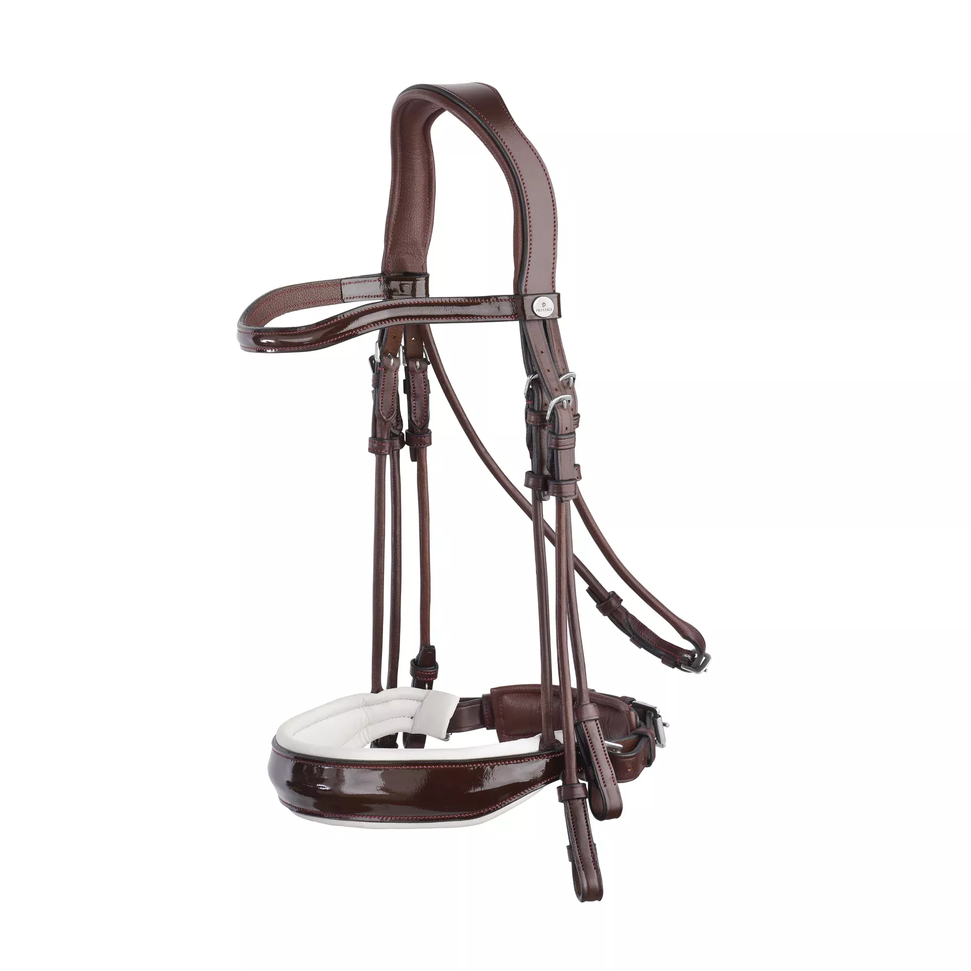 Rolled Leather Dressage Double Bridle