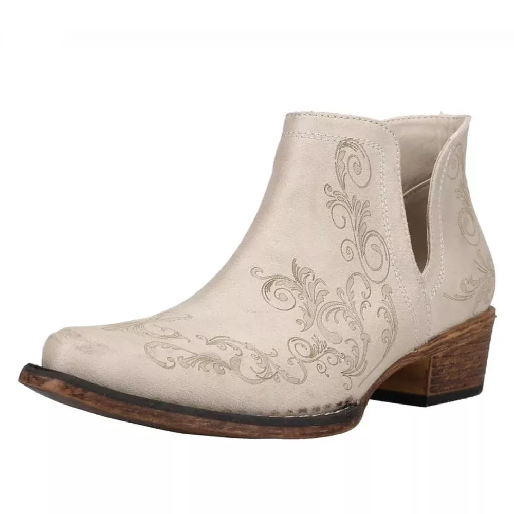 Roper Ava White Bootie - FINAL SALE