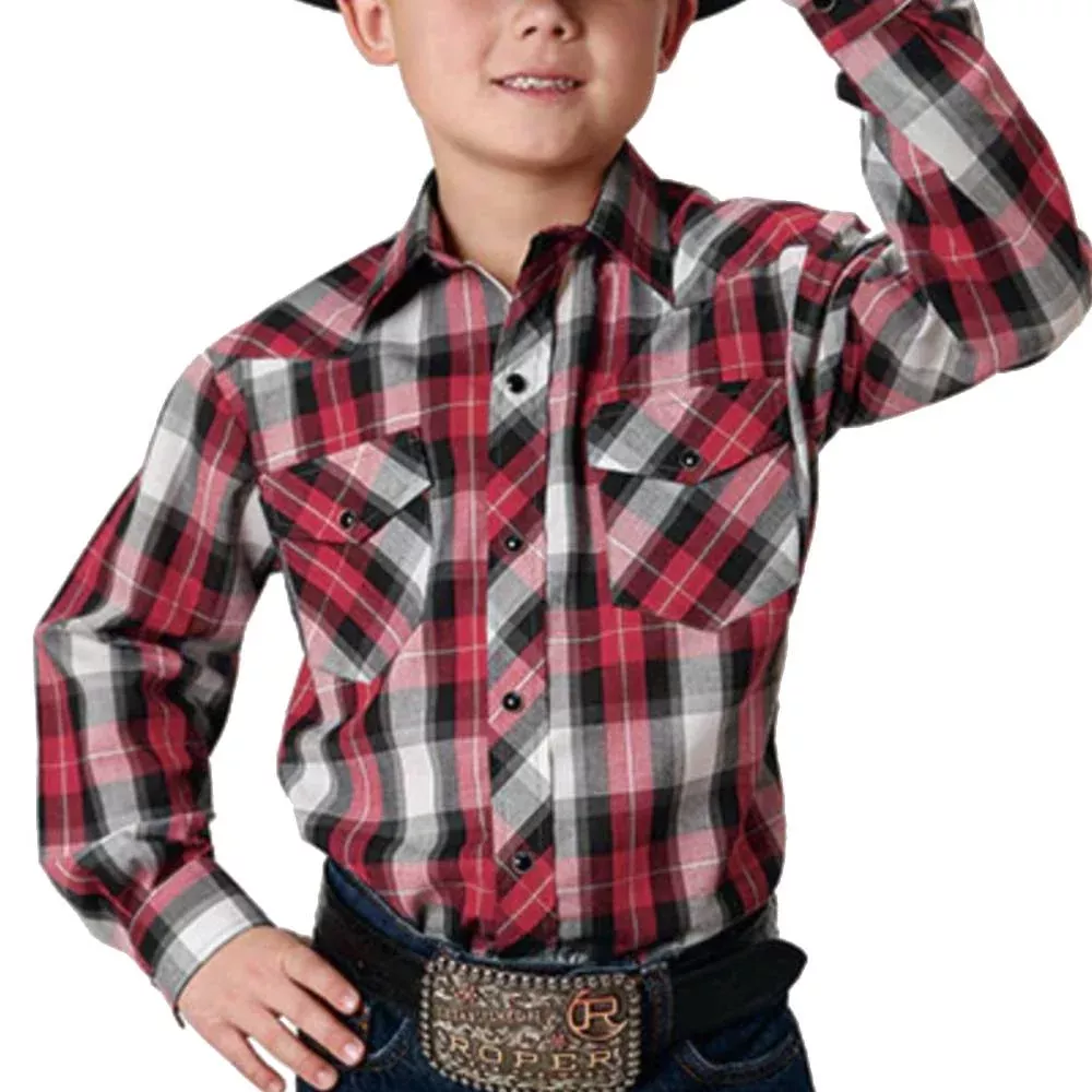 Roper Boy's Western Plaid Snap Shirt - FINAL SALE