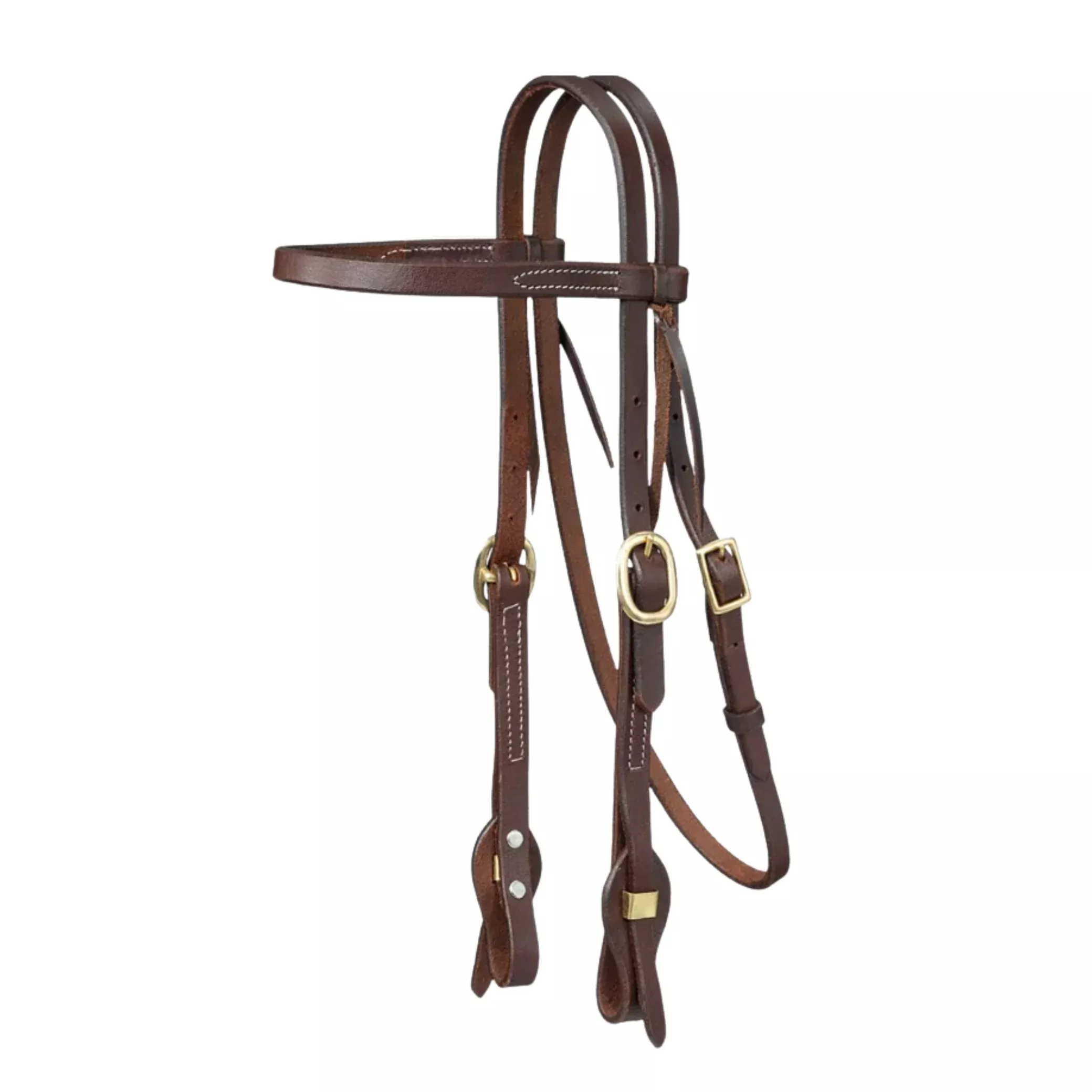 Royal King Harness Leather Browband Headstall w Quick Change Ends