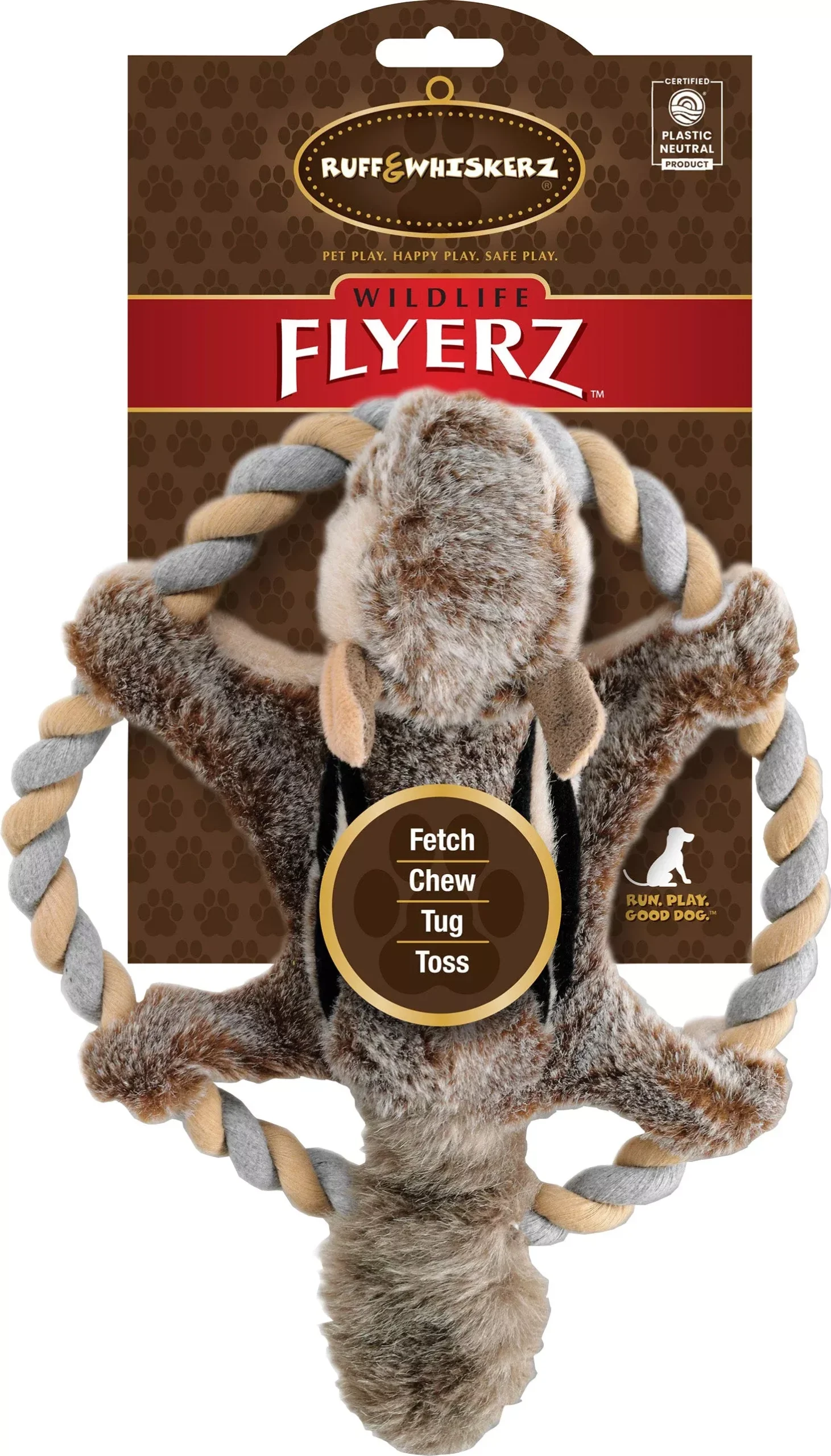 Ruff & Whiskerz Flyerz Chipmunk Dog Toy