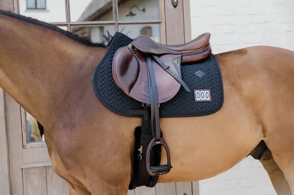 Saddle Pad Fishbone Competition 2 Numbers Jumping