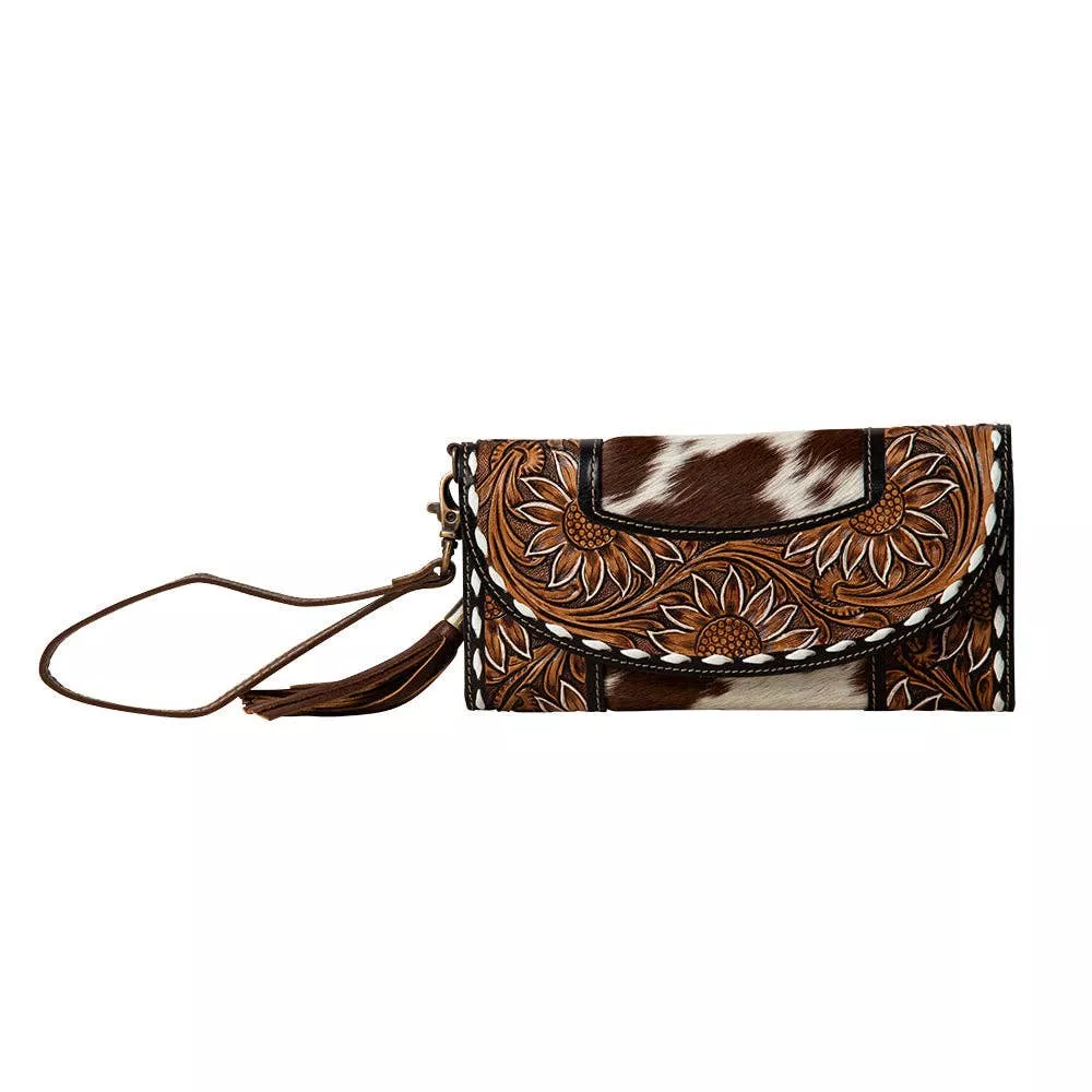 Sandstone Trail Hand-Tooled Wristlet Wallet