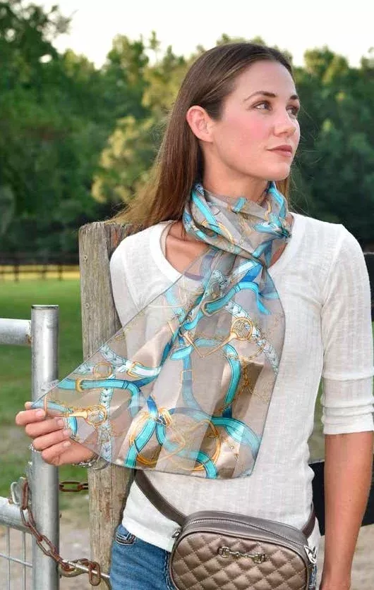 Satin Print English Scarf