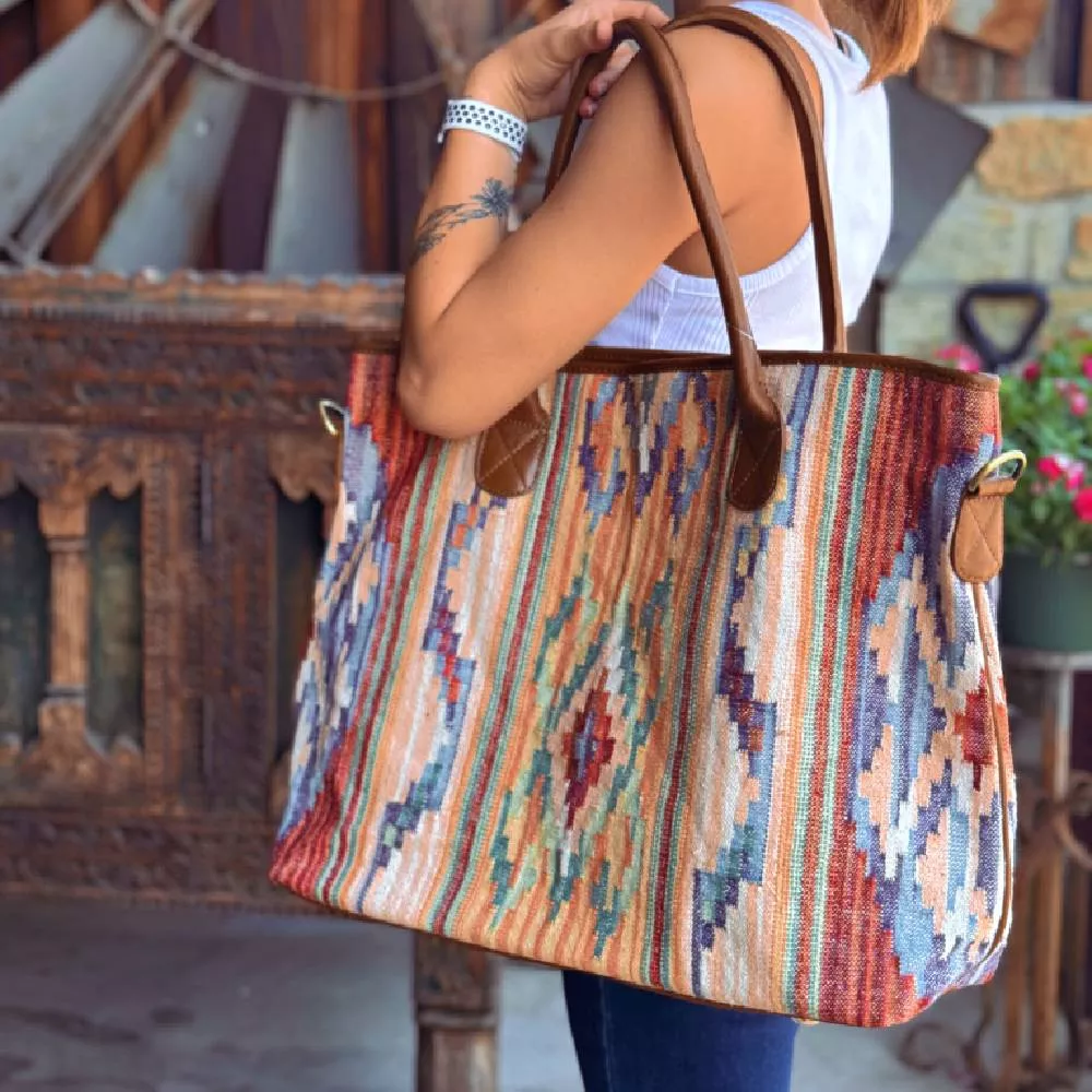 Scout Leather Co. Cora Aztec Woven Tote - FINAL SALE*