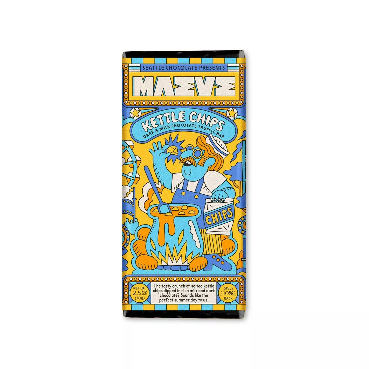 Seattle Chocolate Presents Maeve - Summer - Kettle Chips Truffle Bar