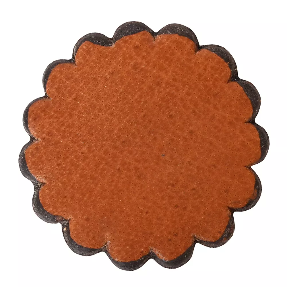 Set Of 06 Hilason Plain Scalloped Leather Rosette Concho Saddle Tack 1-1/2"