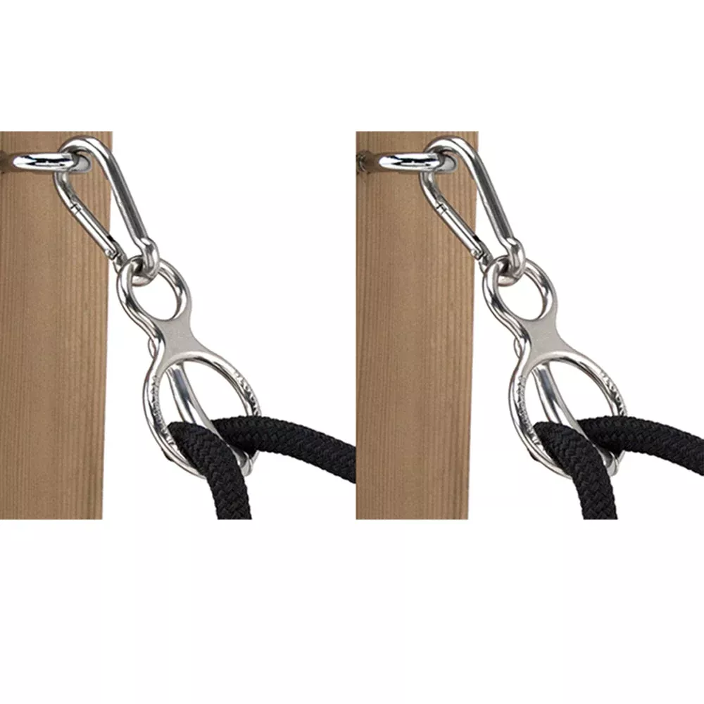 [ Set Of 2 ] Blocker Tie Ring || Horse Chrome