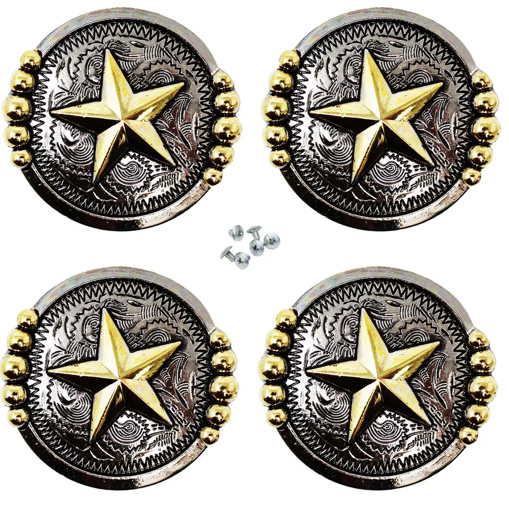 Set of 4 Screw Back Conchos Western SaddleCo625