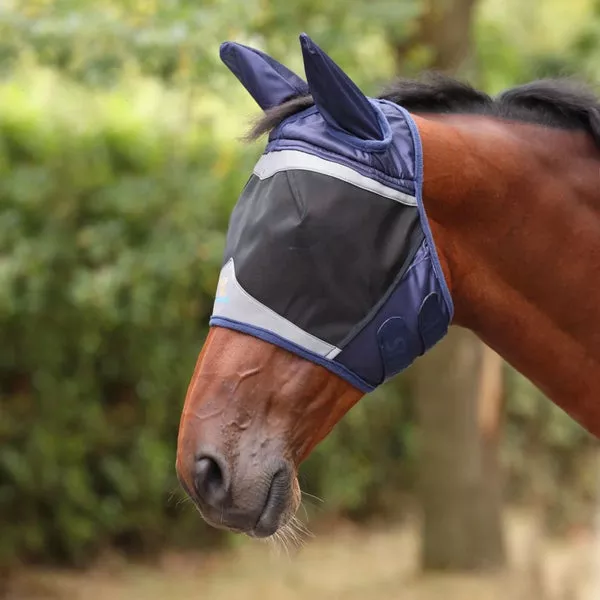 Shires FlyGuard Pro Fine Mesh Fly Mask with Forelock Hole