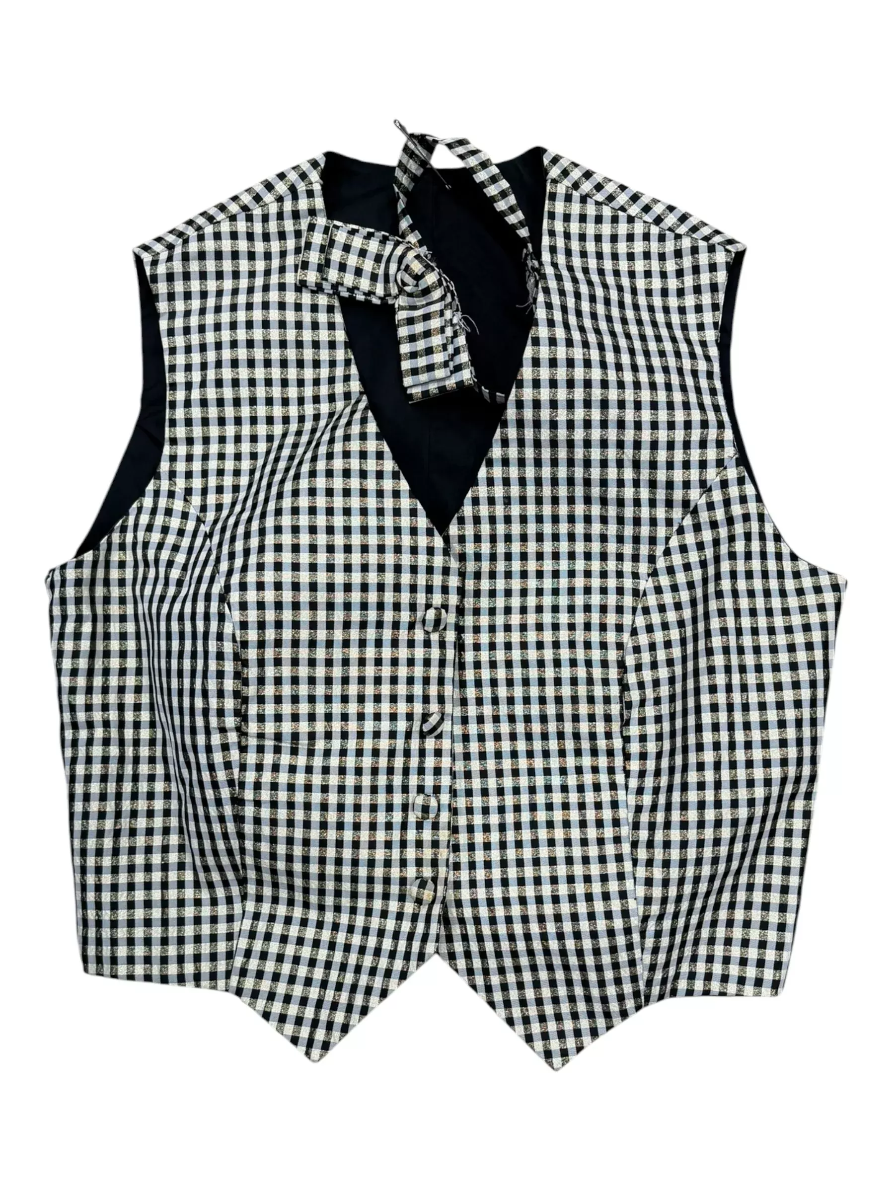 Show Vest - Black/White/Gold - Custom Measurements - USED