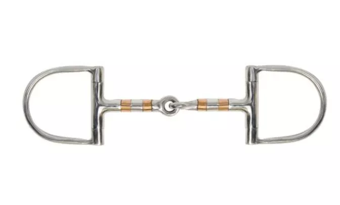 Showman Stainless-Steel Racing D-Ring Bit with 5" Mouth