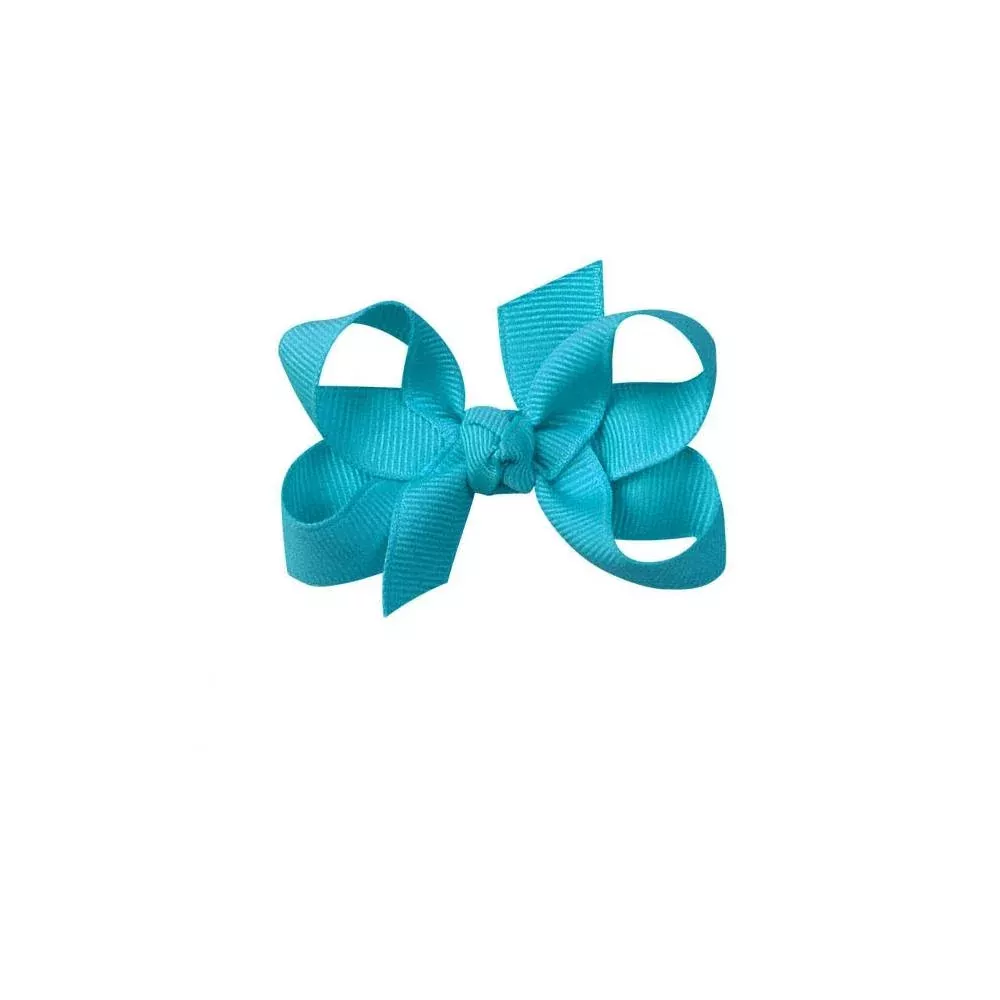 Signature Grosgrain Bow on Clip - 3" Turquoise