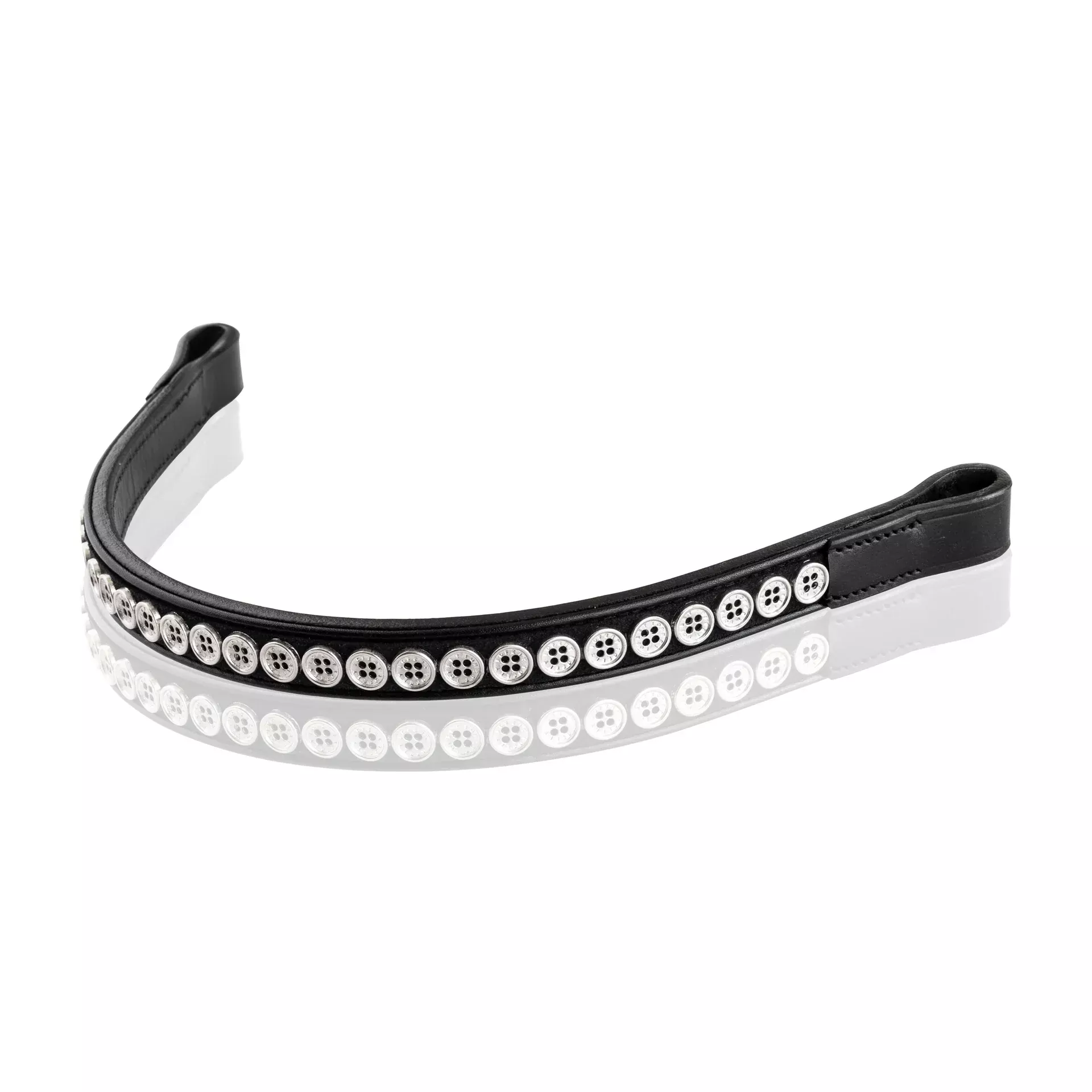 Silver Buttons Browband