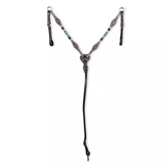 Silver Horse Flower Breastcollar