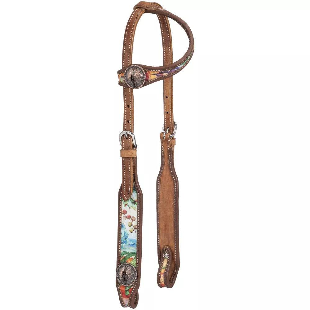 Silver Royal Cactus Print Ear Headstall