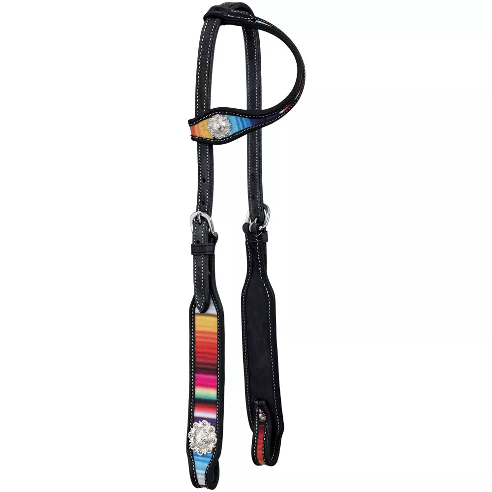 Silver Royal Serape Single Ear Headstall