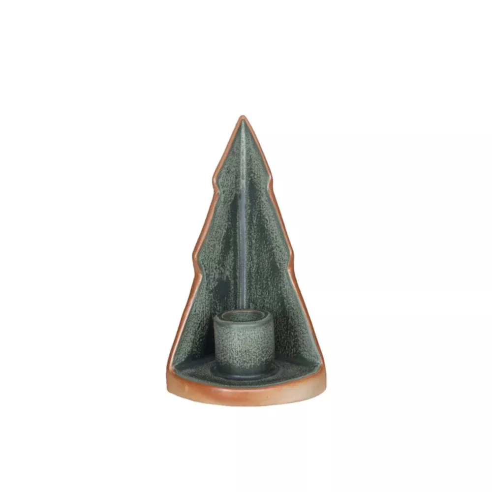 Small Stoneware Tree Candle Holder - FINAL SALE