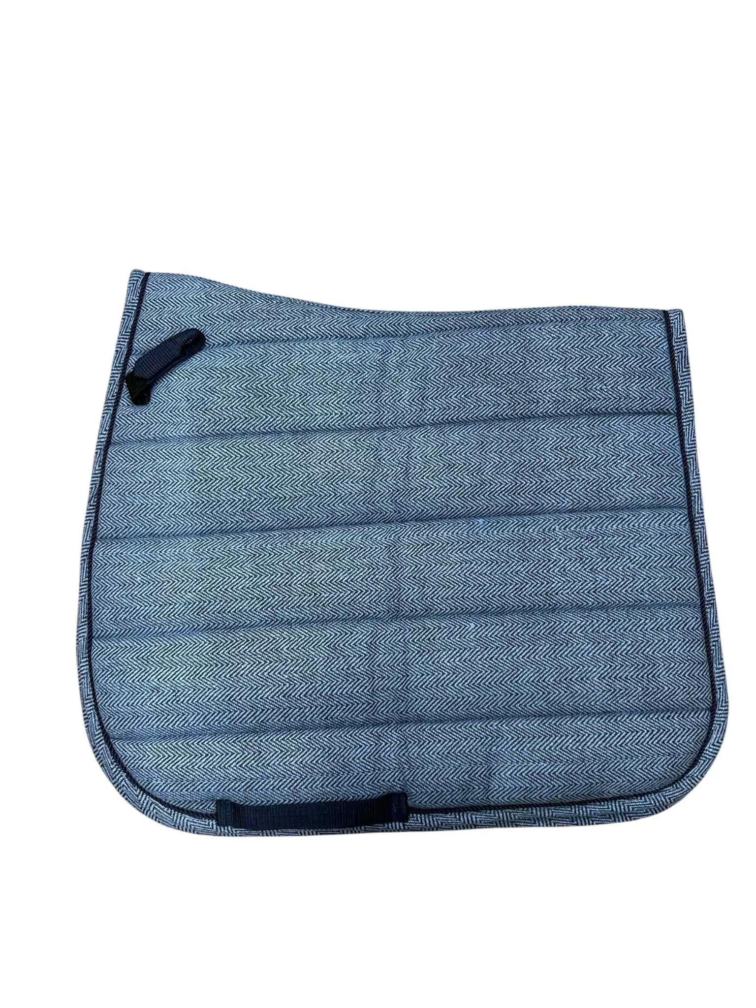 Smartpak Saddle Pad- Blue and Navy Herringbone- Dressage - USED