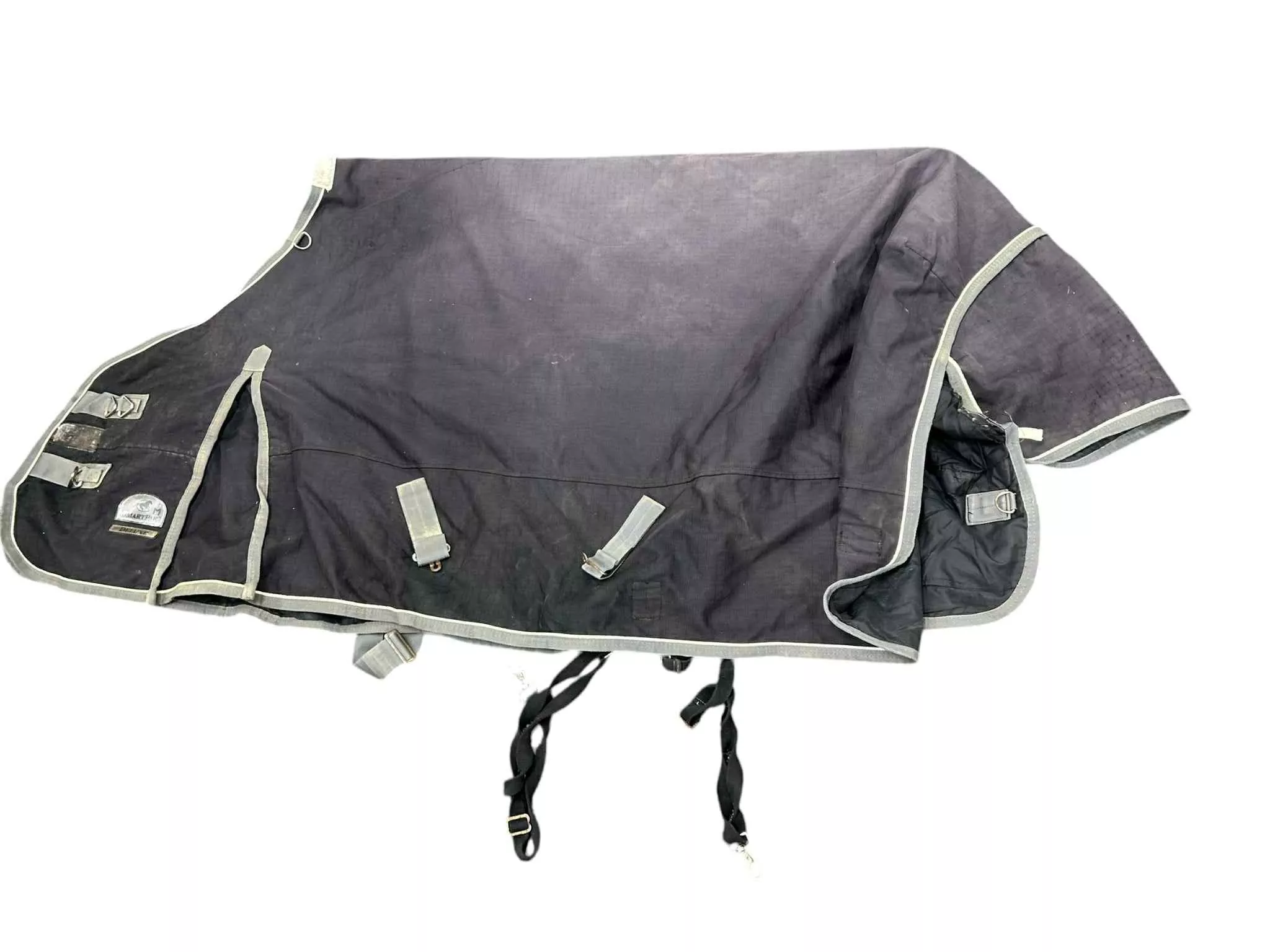 SmartPak Turnout Med. Weight - Black/Grey - 72" - USED