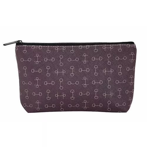 Snaffle Bit Cosmetic Pouch Brown
