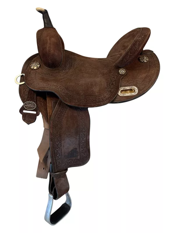 SOLD 2026/07/23e14.5Inch Used Circle Y Mitchell Renegade Barrel Saddle Medium Tree MJ53
