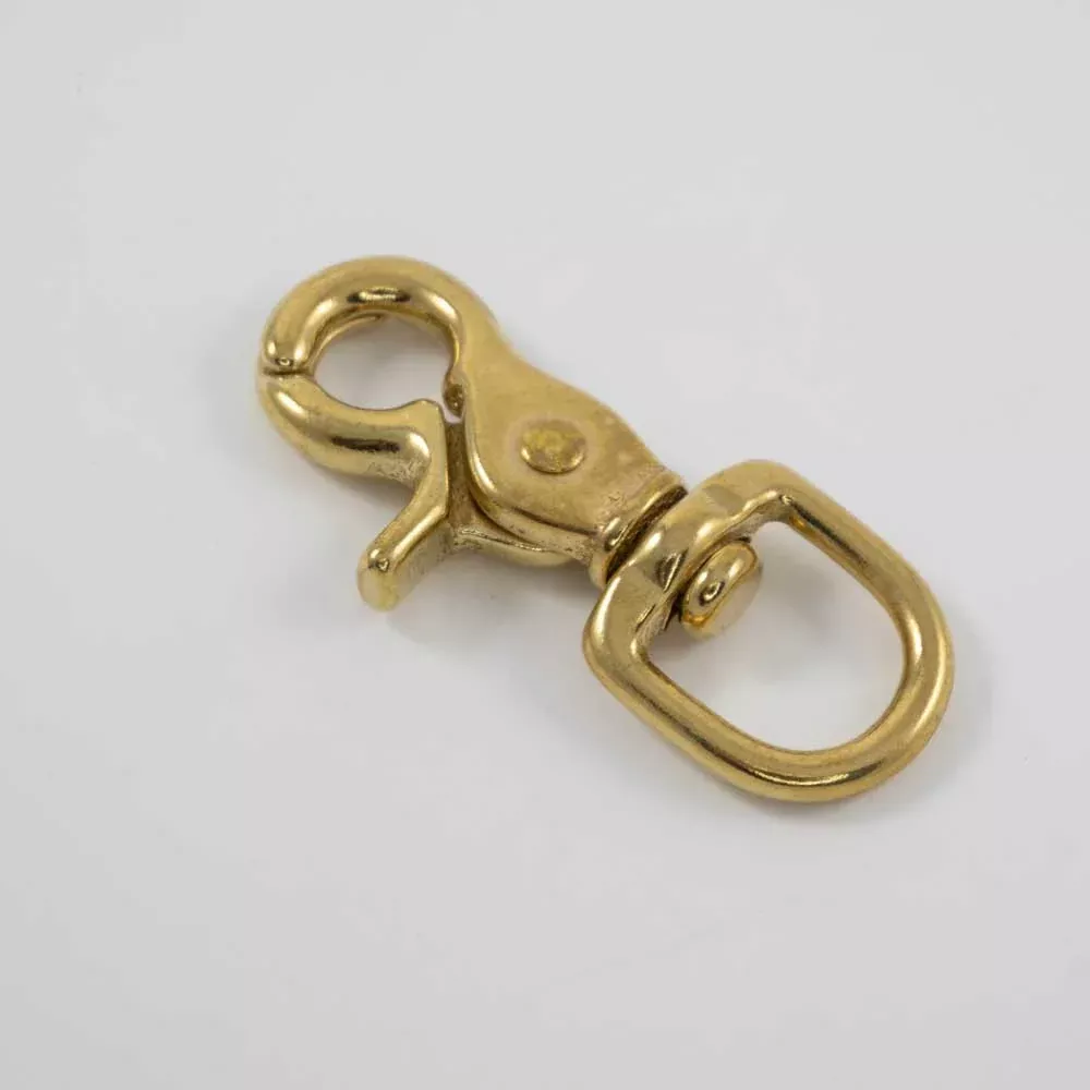 Solid Brass Round Eye Trigger Snap