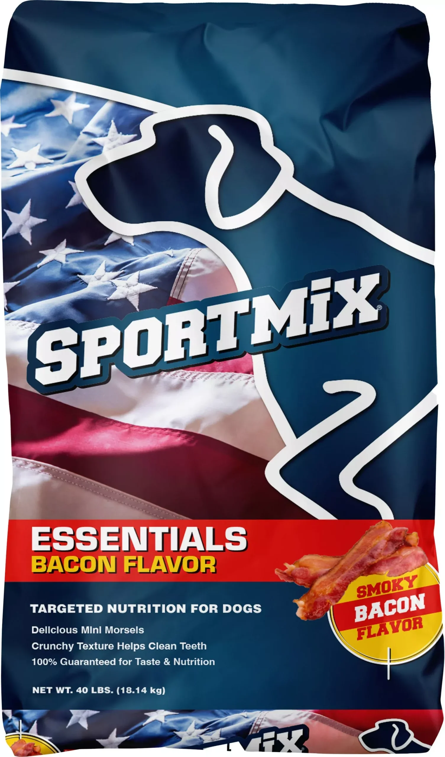 Sportmix Essentials Dog Food, Bacon, 40 lb