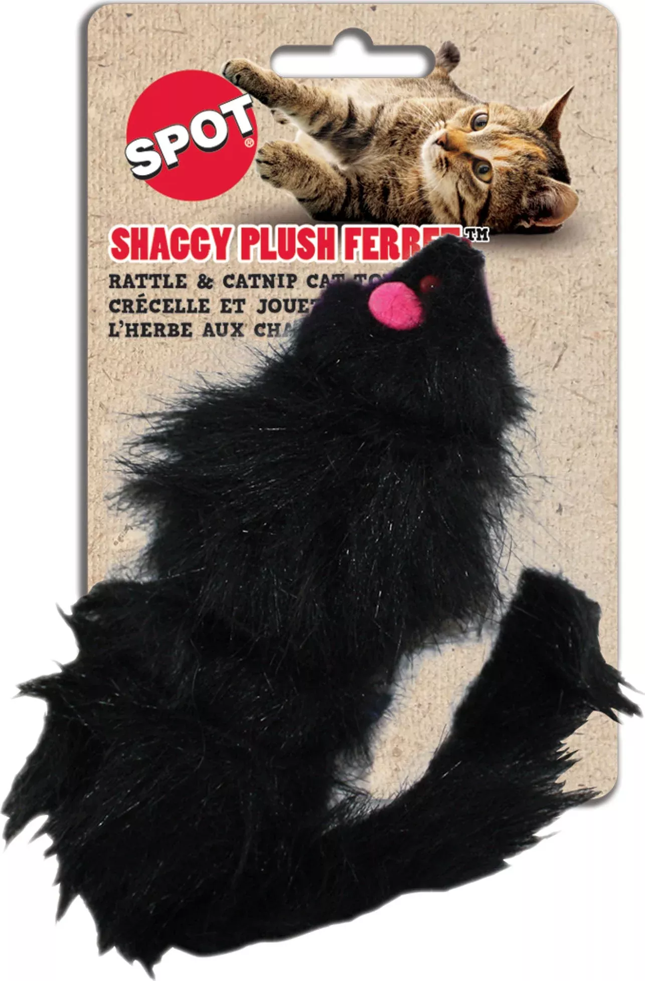 Spot Noisy Plush Ferret W/ Catnip 5 IN
